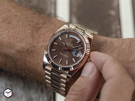 rolex day date 40 chocolate